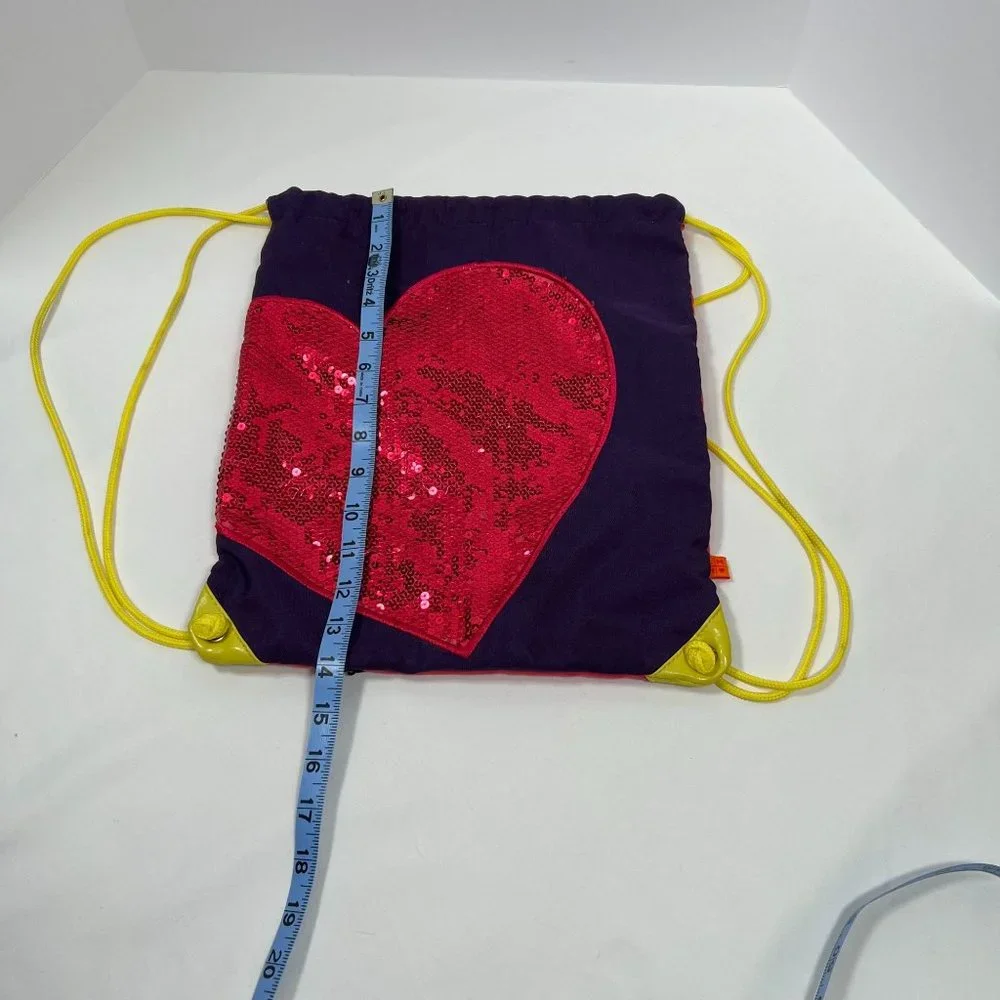 Drawstring bag‎ by Little Missed Matched star and heart sequin for girls